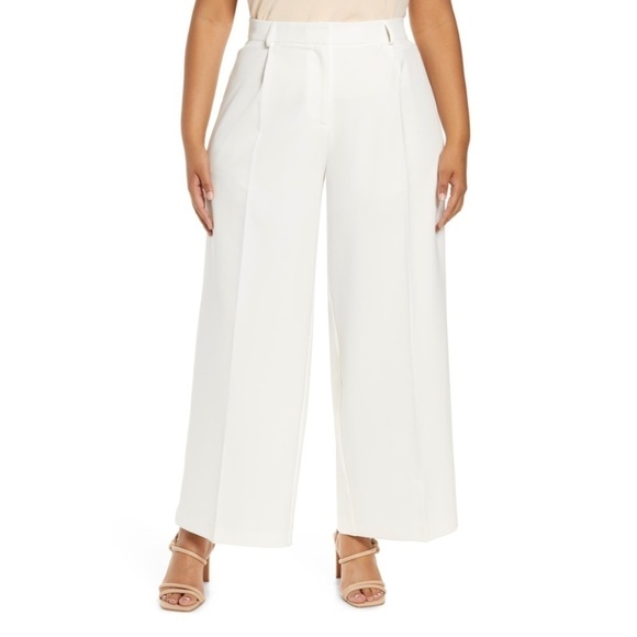 Vince Camuto White Wide Leg Dress Pants - Picture 1 of 10